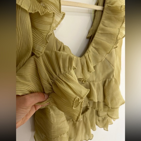 *SOLD* NWT Anthropologie En Elly V-Neck Ruffle Blouse - Picture 11 of 13